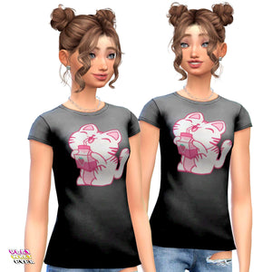 Strawberry Milk Neko Sims 4 CC - PlayWhatever