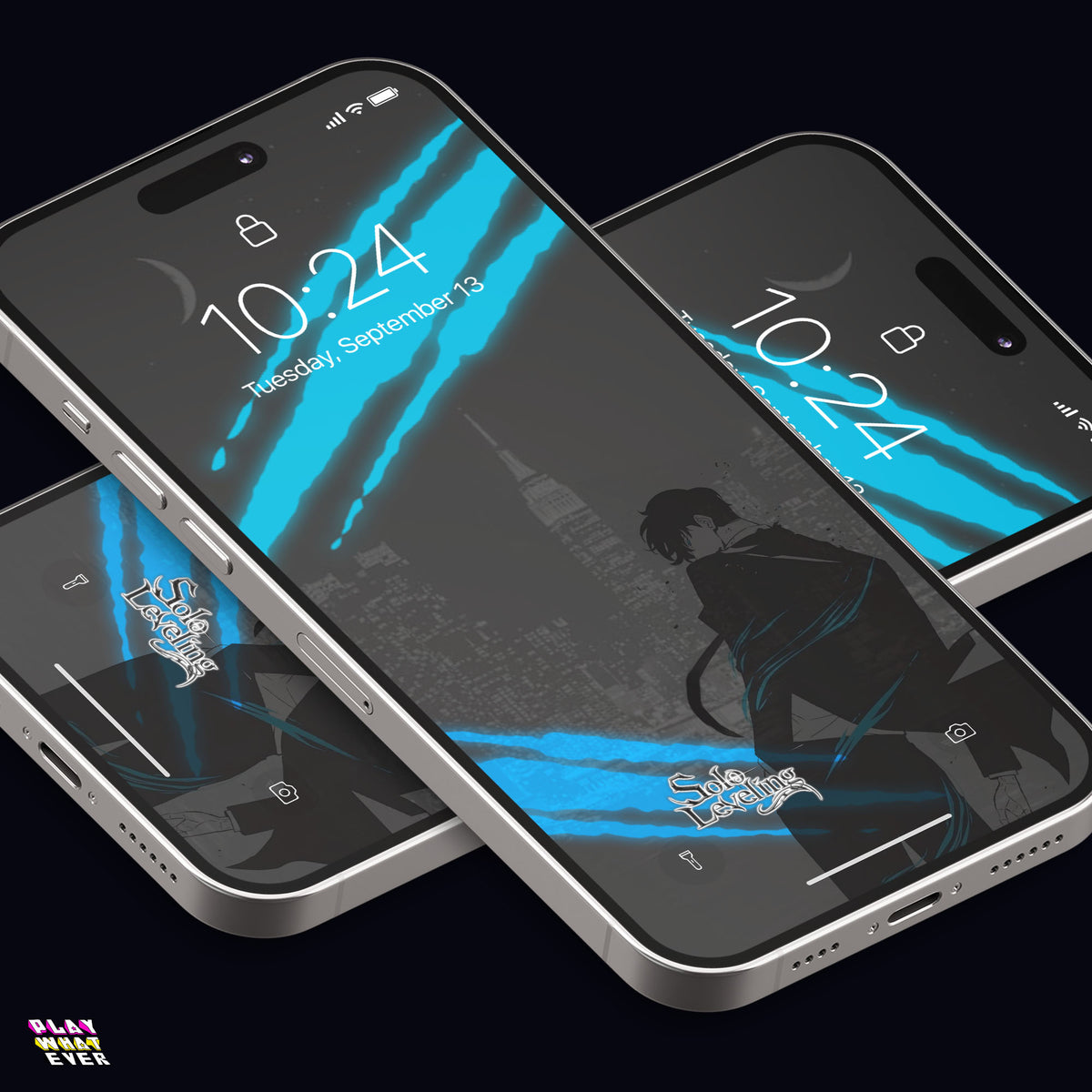 Solo Leveling Cityscape Phone Wallpaper