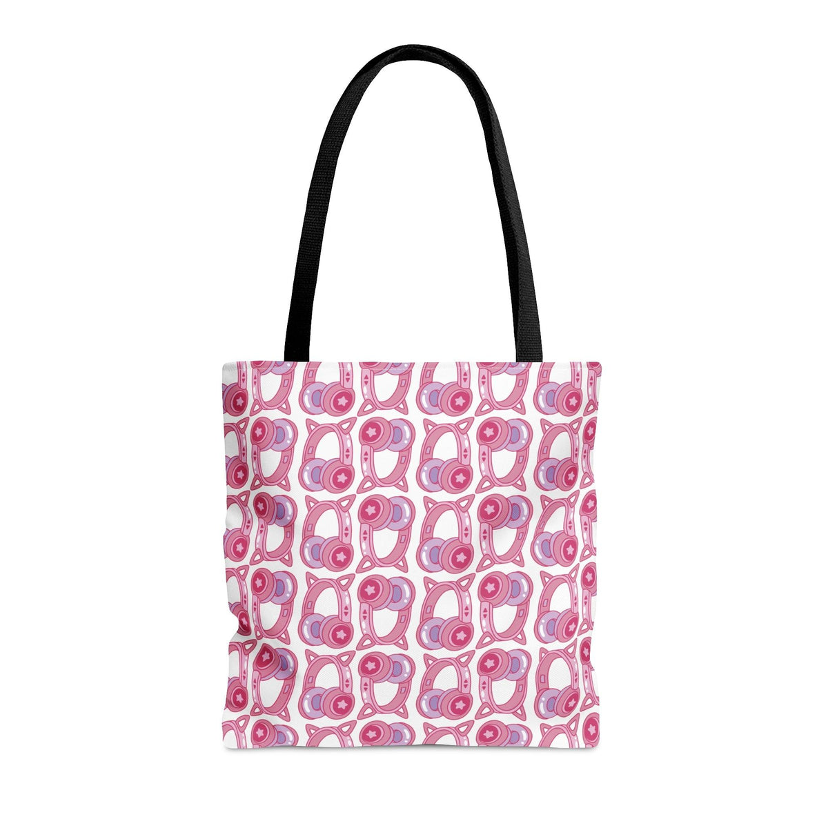 Kawaii Star Headset Patterned Tote Bag