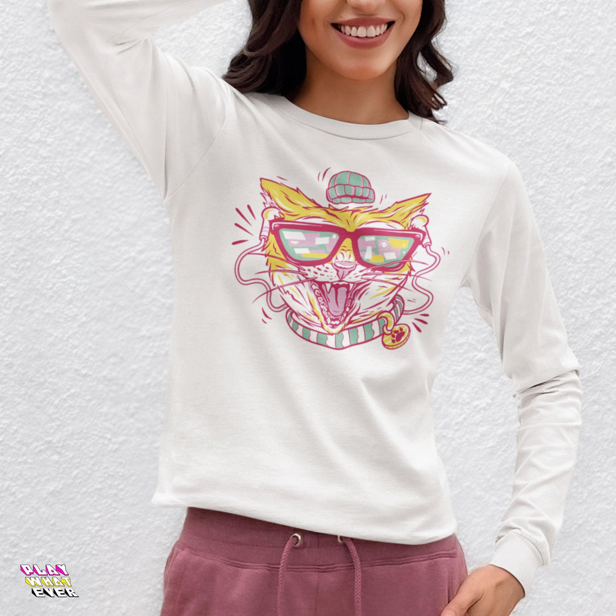 Jam Out Cool Cat Long Sleeve T-Shirt