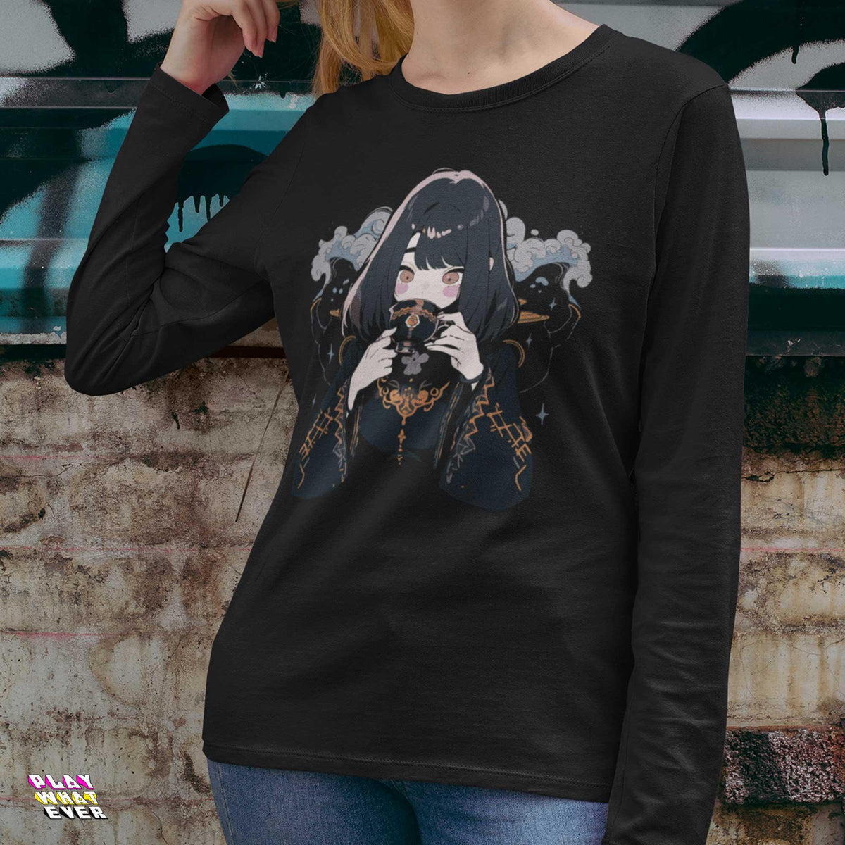 Tea is Life Anime Girl Long Sleeve T-Shirt