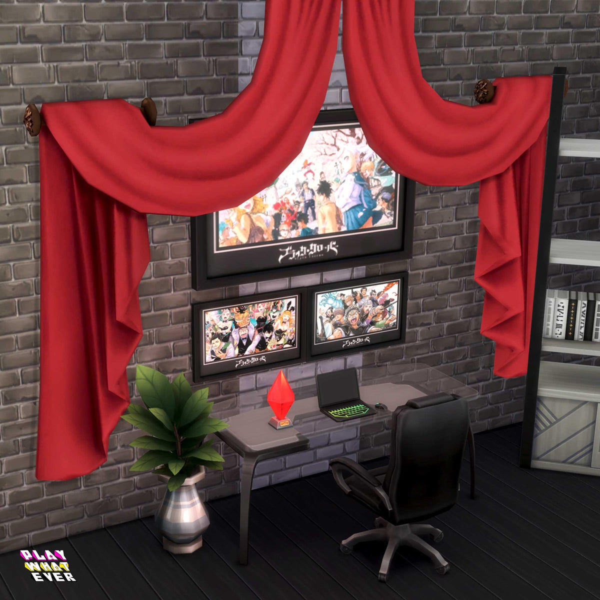 Sims 4 CC Black Clover Anime and Manga Poster Frame