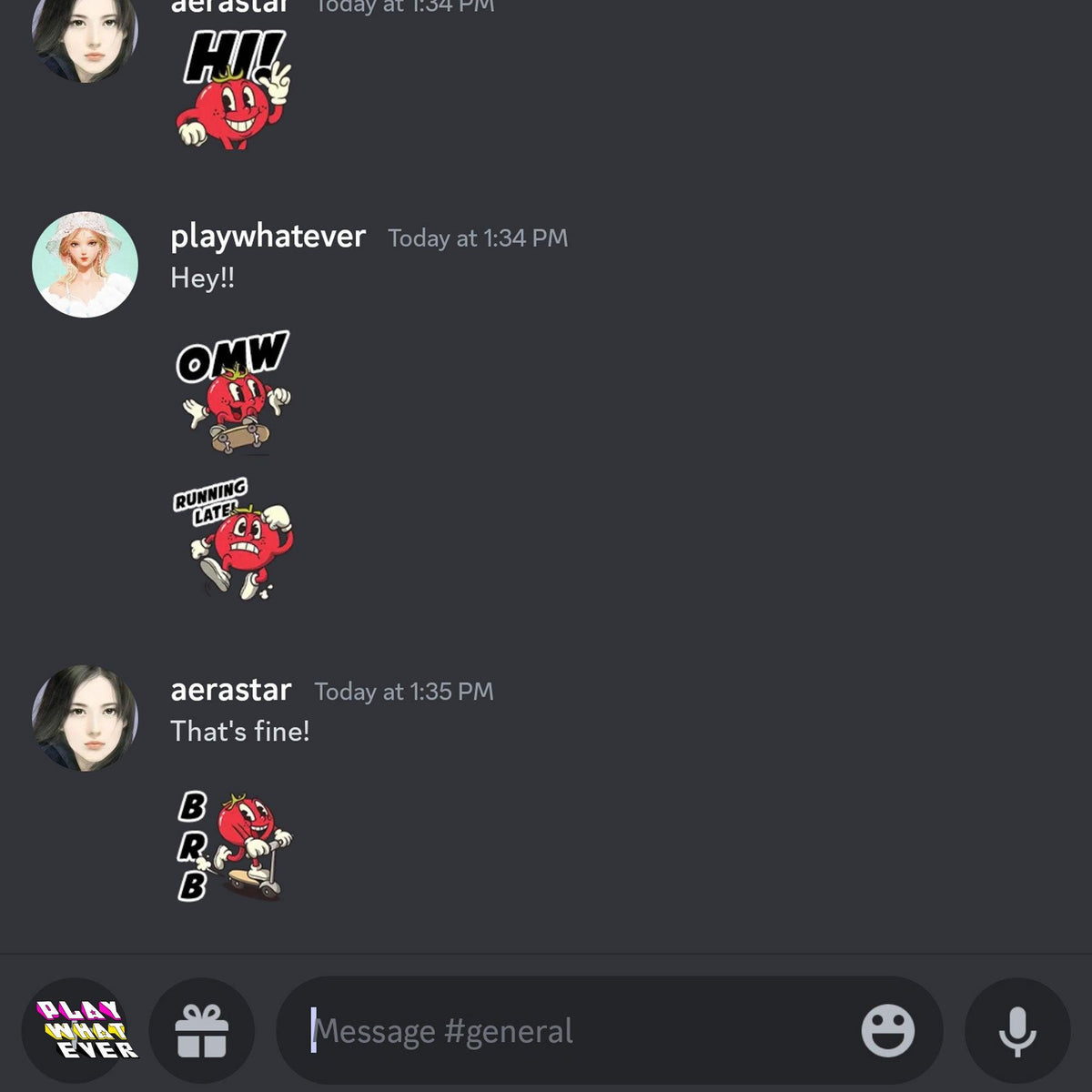 PlayWhatever Retro Tomato Discord Emojis