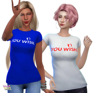 Sims 4 CC You Wish Devil Heart Shirt - PlayWhatever