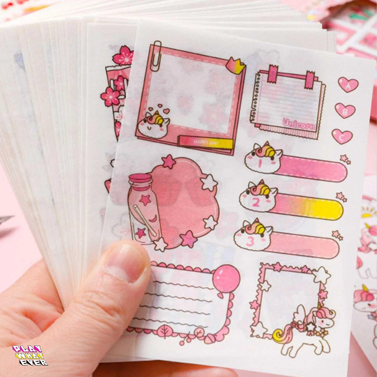 Cute, Colorful Washi Sticker Craft Sheets