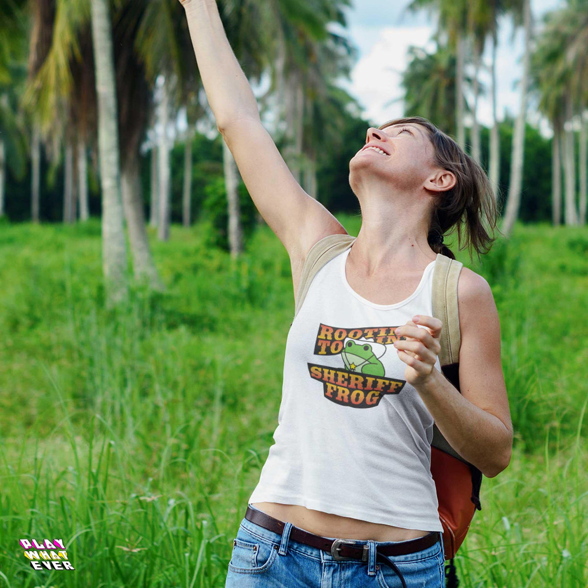 Sheriff Frog Women’s Tank Top - PlayWhatever