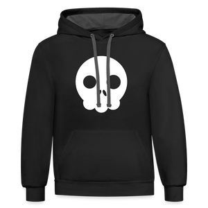Bad to the Bone Contrast Hoodie - black/asphalt