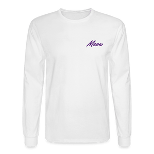 Night of Meows Long Sleeve T-Shirt - white