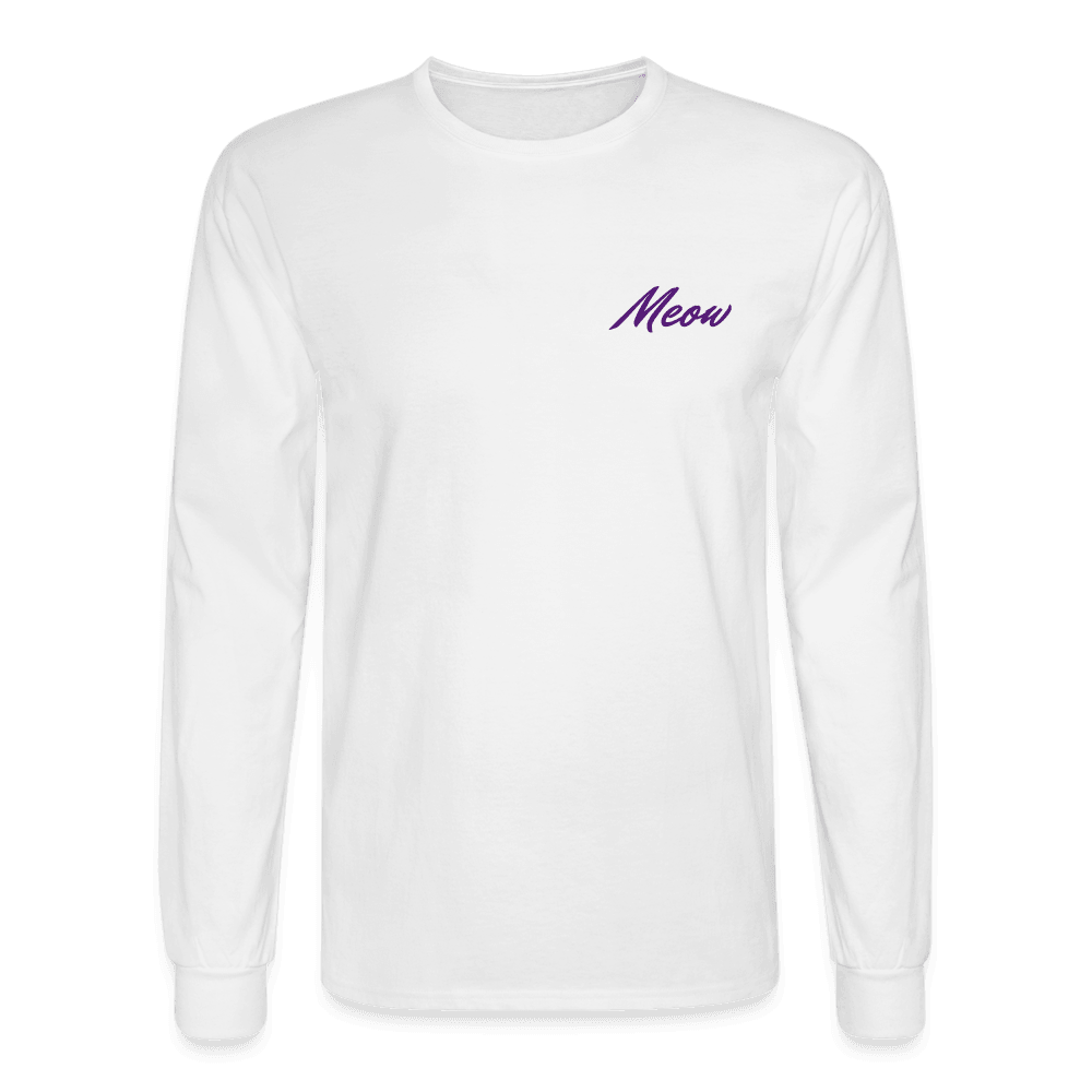 Night of Meows Long Sleeve T-Shirt - white