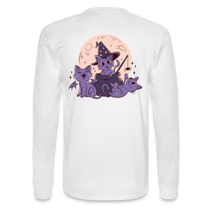 Night of Meows Long Sleeve T-Shirt - white