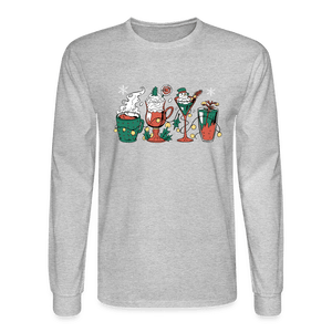 Holiday Drinks Fun Long Sleeve T-Shirt - heather gray
