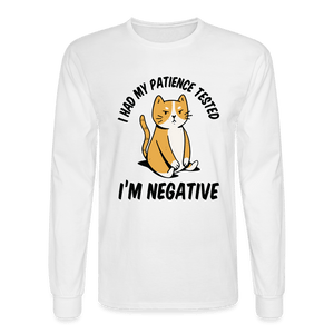 No Patience Grumpy Cat Long Sleeve T-Shirt - white