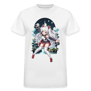 Anime Gamer Girl Magical Powerup T-Shirt - white
