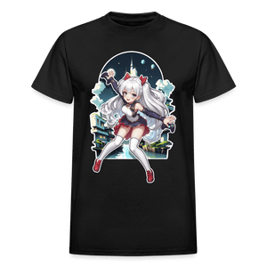 Anime Gamer Girl Magical Powerup T-Shirt - black