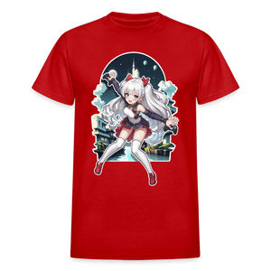 Anime Gamer Girl Magical Powerup T-Shirt - red