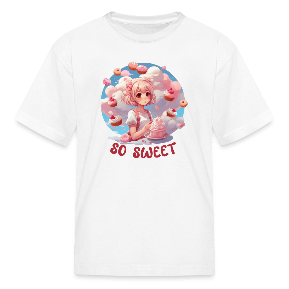 So Sweet Anime Desserts Kids' T-Shirt - white