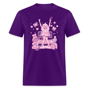 Yay! Girl Gamer Wins Pink Gaming Room T-Shirt - purple