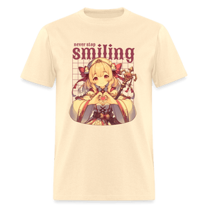 Never Stop Smiling Anime RPG Cleric Unisex Shirt - natural