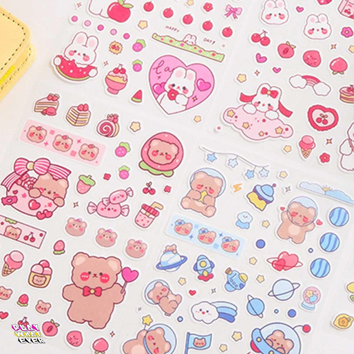 Cute Animal Semi-Transparent Washi Sticker Sheets