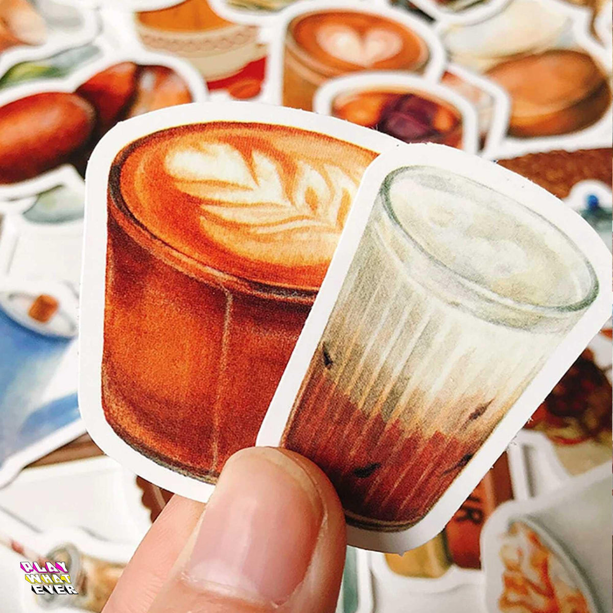 Vintage Soft Pastel Coffee Lover Sticker Pack