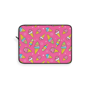 It's Ice Cream Time Cute Pink Laptop Sleeve - PlayWhatever