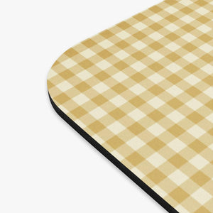 Anime Girl Teddy Bear Gingham Plaid Mouse Pad - PlayWhatever