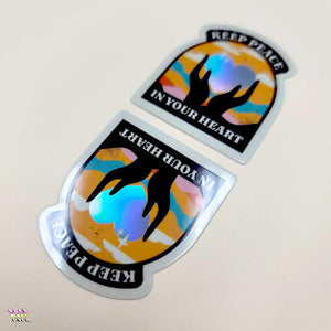 Keep Peace In Your Heart Holographic Vinyl Sticker - PlayWhatever
