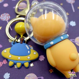 Astronaut Puppy Shiba Inu Dog Keychain - PlayWhatever