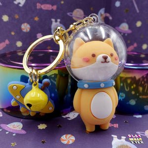 Astronaut Puppy Shiba Inu Dog Keychain - PlayWhatever
