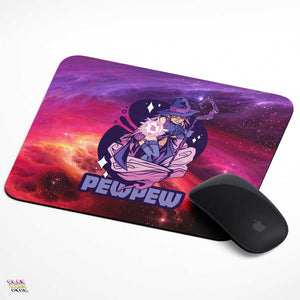 Pew Pew Purple Mage Witch Galaxy Mouse Pad - PlayWhatever