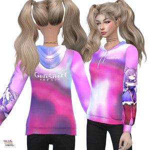 Sims 4 CC - Genshin Impact Colorful Hoodie - PlayWhatever