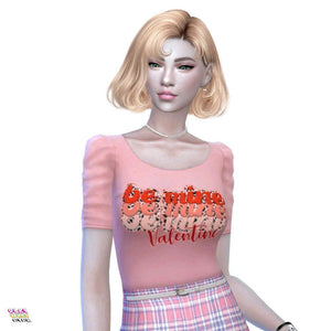 Sims 4 CC Valentine's Day Fun Blouse - PlayWhatever