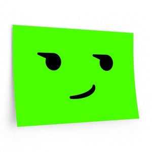 Sarcastic Smirk Emoji Removable Wall Decal Poster - PlayWhatever