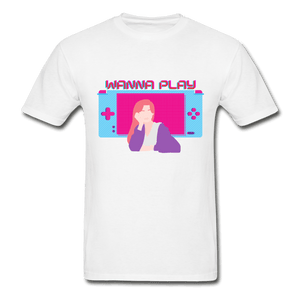 Wanna Play Retro Gameboy Gaming T-Shirt - white
