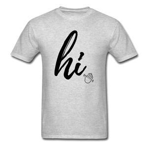 Hi *Wave* Cute Emoticon Unisex T-Shirt - heather gray