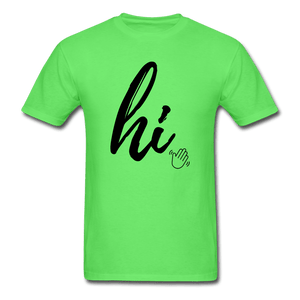 Hi *Wave* Cute Emoticon Unisex T-Shirt - kiwi