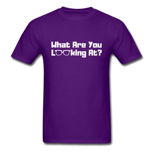 What Are You Looking At? Unisex T-Shirt - purple