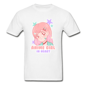 Anime Girl In Heart Cute Ultra Cotton T-Shirt - white