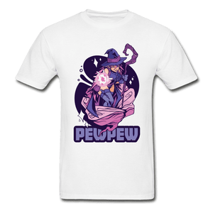Pew Pew Magical Witch Ultra Cotton T-Shirt - white