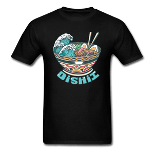 Oishii Desu! Ramen Ocean Unisex T-Shirt - black