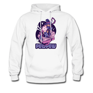 Pew Pew Magical Witch Hoodie - white