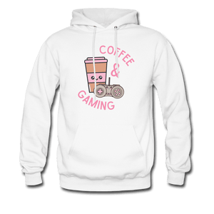 Coffee and Gaming Hoodie - white