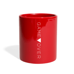 Game Over Glitch Gaming Mug - red