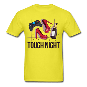 Tough Night Gaming Girl T-Shirt - yellow