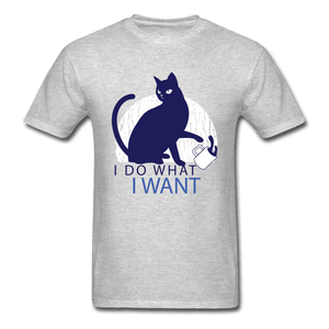 I Do What I Want Sassy Cat Unisex T-Shirt - heather gray