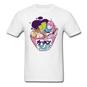 Ramen x Gaming Collab Anime Girl Unisex T-Shirt - white