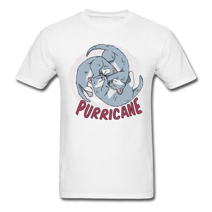 Purricane Cat Cyclone Unisex T-Shirt - white