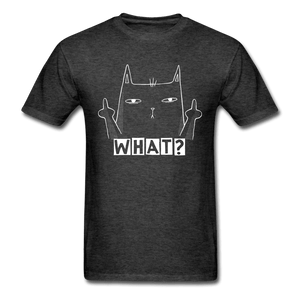 Sassy Cat WHAT? Unisex T-Shirt - heather black