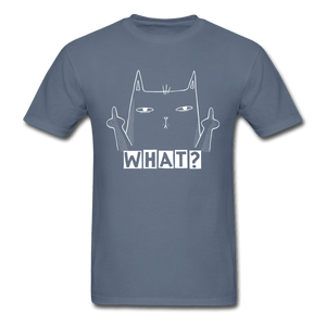 Sassy Cat WHAT? Unisex T-Shirt - denim