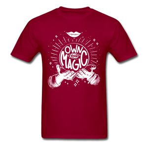 Own Your Magic Crystal Ball Unisex T-Shirt - dark red